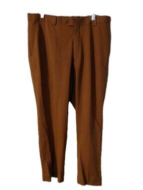 Blu Martini Mens Slacks 38 R Waist 44 Length Brown Chino Cut 1188